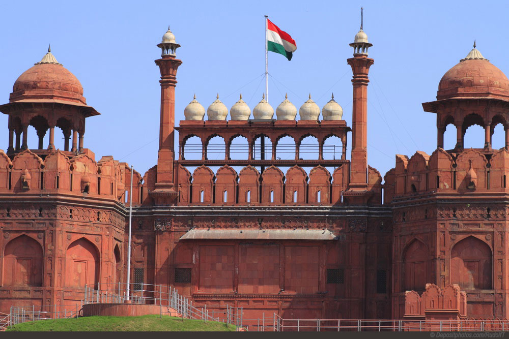 Hoisting the National Flag on Red Fort